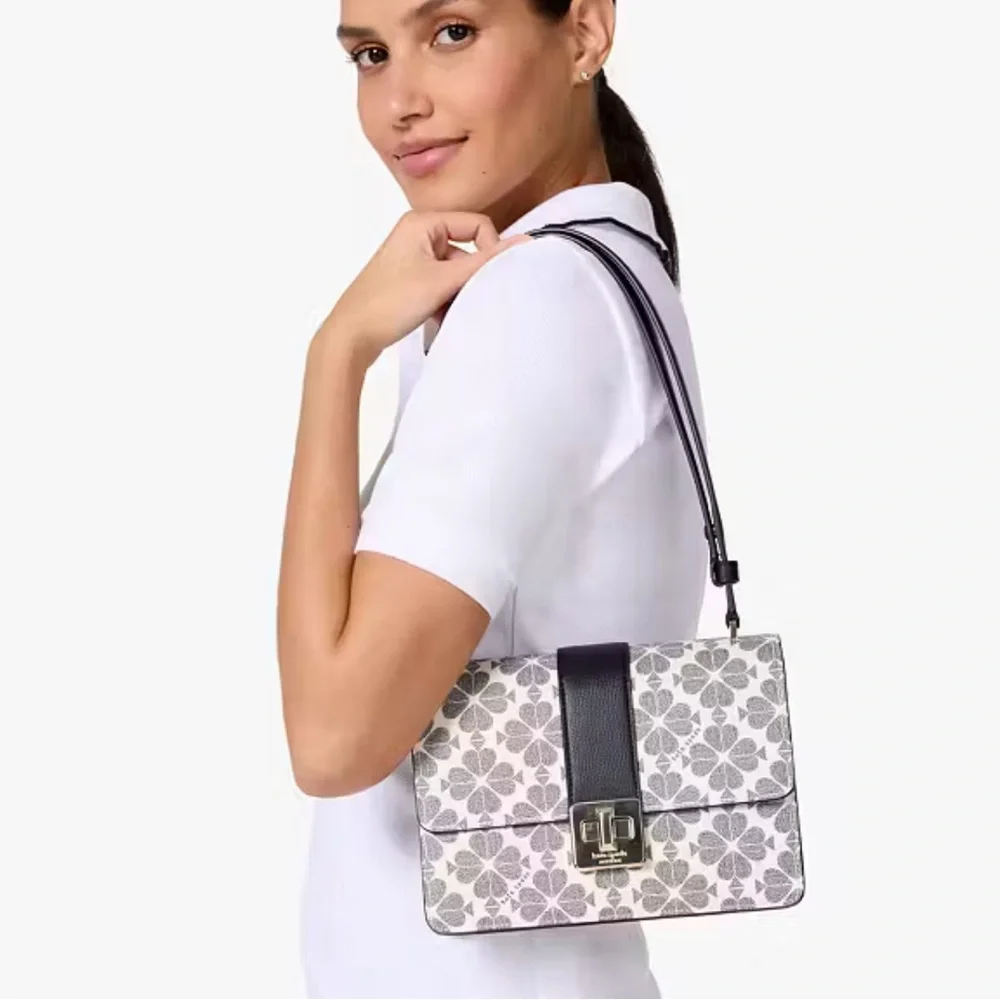 Kate Spade Spade Flower Small Flap Shoulder Bag Black Multi